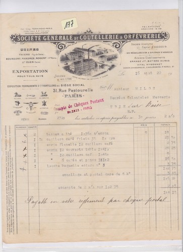 Année 1922 ets société - ,