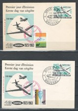 BELGIUM  EUROPE FDC SABENA  AVIATION COVERS AEROPHILA 63 LOT(BEL 114)