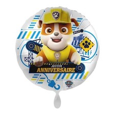 1 Ballon décoratif Rubble anniversaire Pat Patrouille à gonfler hélium env 43cm