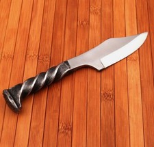 Hand Forged Railroad Spike Knife - Fireside Survivor Camping Tool With | Sheath