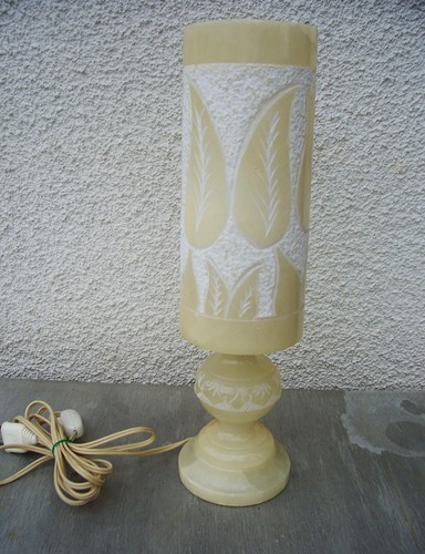 Lampe albatre vintage - albatre,