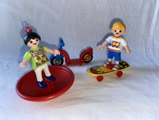 playmobil kids with toys complete house garden park bike skate