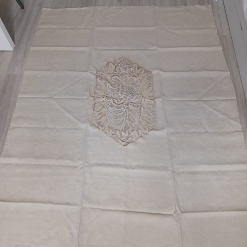 Nappe ancienne lin avec - nappe,
