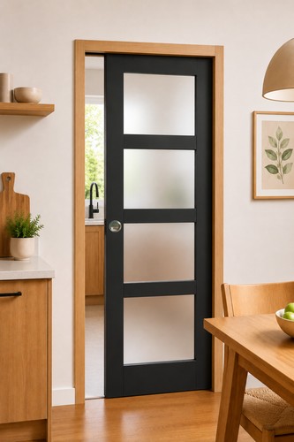 Porte coulissante telia noir - coulissante,