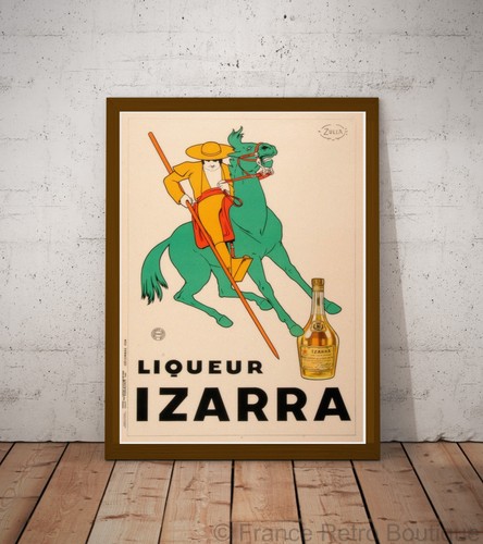 Poster affiche liqueur izarra - poster-affiche,