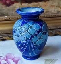 ANCIEN PETIT VASE EN GRÈS BLEU D'ALSACE A. 9 CM