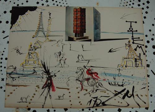 Dali lithographie totem 1975 - dali,