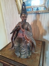 Statuette en Bronze Musicienne