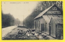 Old postcard forest FOUGÈRES Ille et Vilaine AUBERGE les FAUVETTES poulaillers La VERRERIE