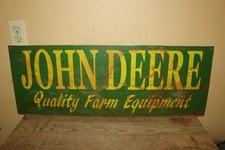 Vintage 1950's John Deere Quality Farm Equipment Tractor 33" Metal Sign