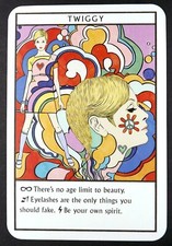 1 x card of Twiggy - Fashion Model Actor - A02