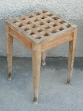 Ancien tabouret design 1940? René Gabriel? Caillebotis  stool