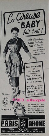 Publicite ancienne cireuse - ancienne,