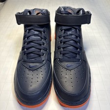 Nike Air Force 1 Mid AO1639 400 NYC's Finest Obsidian/Brilliant Orange Sz. 10
