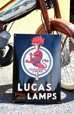 Plaque émaillée LUCAS LAMPS