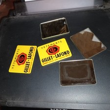 Ancien Miroir de Poche Publicitaire Glacoïde Gillet-Lafond 