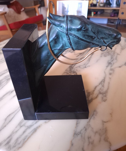 Serre livre bronze art deco - livre,