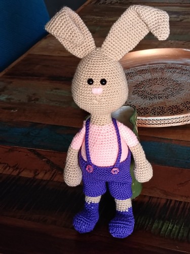 Lapin crochet laine fait - laine,
