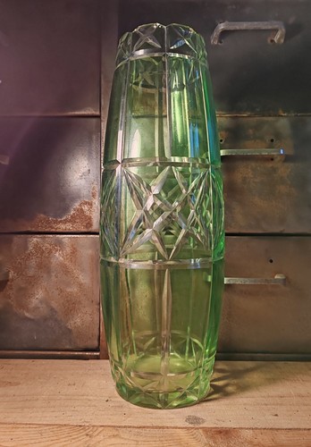 Grand vase cristal vert dlg - grand,