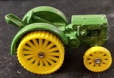 Vintage Miniature Antique John Deere Tractor - NOS - Metal w/ Plastic Wheels