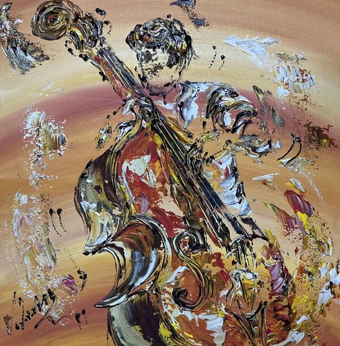 Tableau contrebasse musique - contrebasse,