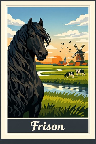 Affiche poster cheval - affiche,