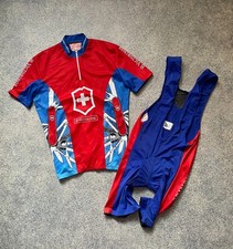 Maillot + cuissard à bretelles vintage Assos Victorinox Suisse taille XL