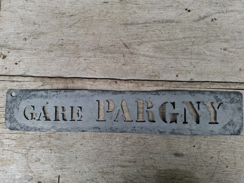 Pochoir ancien zinc gare - zinc, de