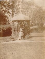 AB454 original old photo - pose in front of the arbor
