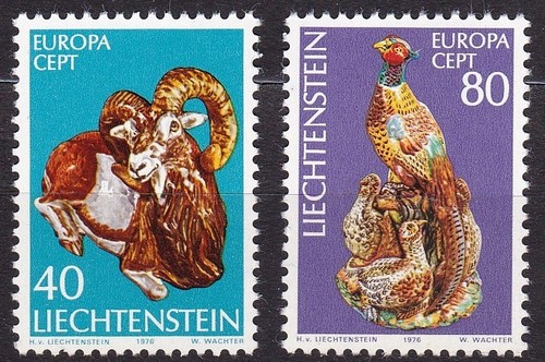 Liechtenstein 587 588 mnh - liechtenstein, #587-588