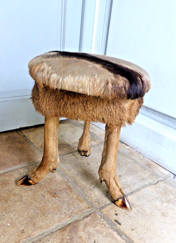 Beau ancien tabouret tripode - ancien,