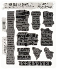 Tim Holtz Grand S'Accrochent Rubber Stamp Set-Trucs À Dire
