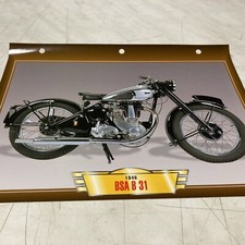 BSA 350 B31 1946 fiche carte moto passion collection Atlas