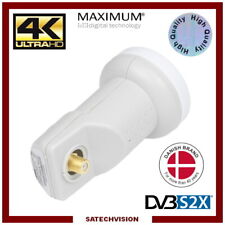 LNB Single Maximum PQ-1 0,1 dB Gain 68 dB Tête Universelle PLL FullHD 3D UHD 4K 