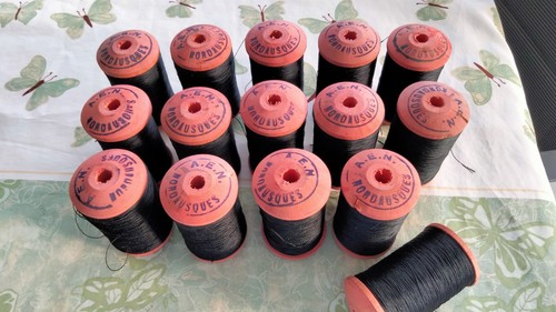 Mercerie ancienne 15 bobines - -,