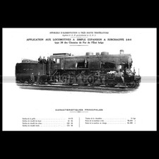Photo T.000094 LOCOMOTIVE VAPEUR 5270 TYPE 38 CHEMINS DE FER ETAT BELGE TRAIN