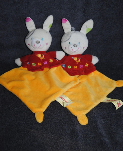 Doudou plat lapin - lapin, nicotoy