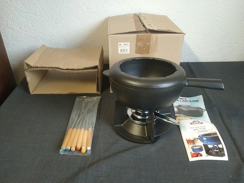 Service fondue en fonte - service,