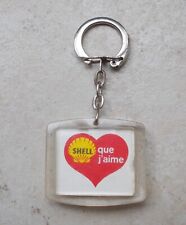 Ancien porte clefs clés vintage huile SHELL France Garage 1960s vtg