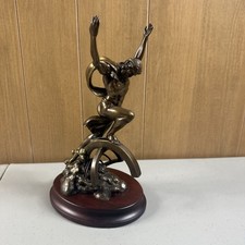 Vintage Greek God Atlas Bronze Statuette Statue by Stuart Mark Feldman 10"