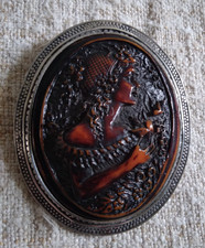 Ancienne broche camée argent