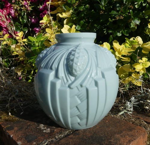 Ancien vase art déco verre - vase,