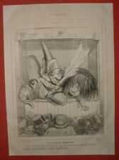 PDC 064 HUMOUR 1850 PROUDHON le PHILOSOPHE THEATRE PUPPET POLICHINELLE