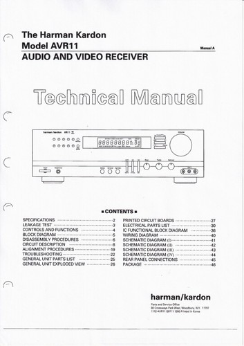 Manuel technique pour - technique, harman
