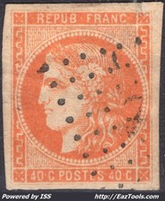 FRANCE BORDEAUX 40c ORANGE N°