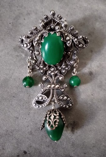 Broche clip ancienne grande - clip,