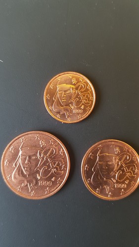 Euros france lot - france,, pièces