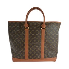 LOUIS VUITTON Monogram Sac Weekend GM M42420 Tote Bag Shoulder Bag Brown PVC LV