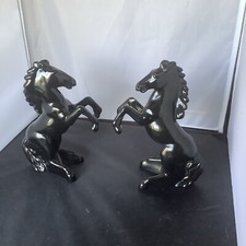 Paire De Chevaux En Verre