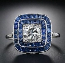 Bague art déco ronde en